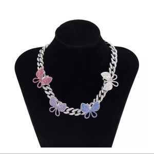 Sale! 1/2 off Miami Cuban Link Butterfly Necklace